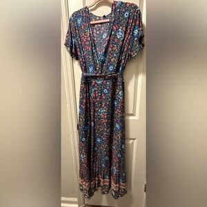 Floral Blue Maxi Dress